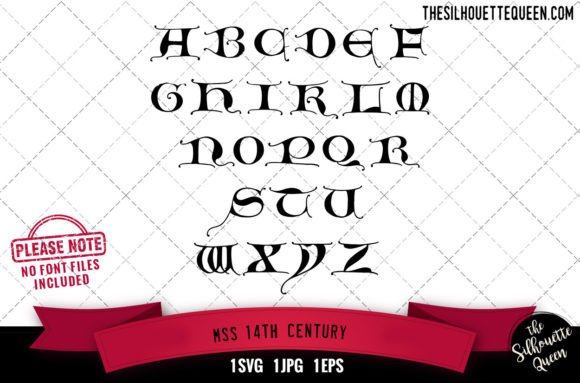 14th Century ABC Graphics for Crafts & Design