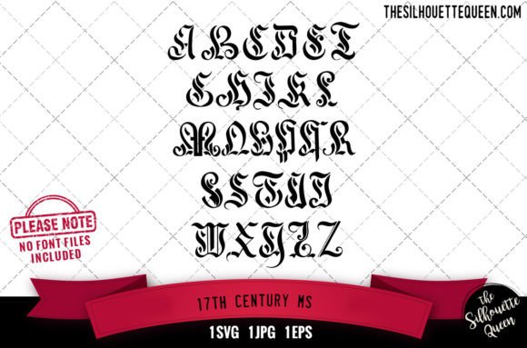 17th Century MS Alphabets: Graphics for Crafts