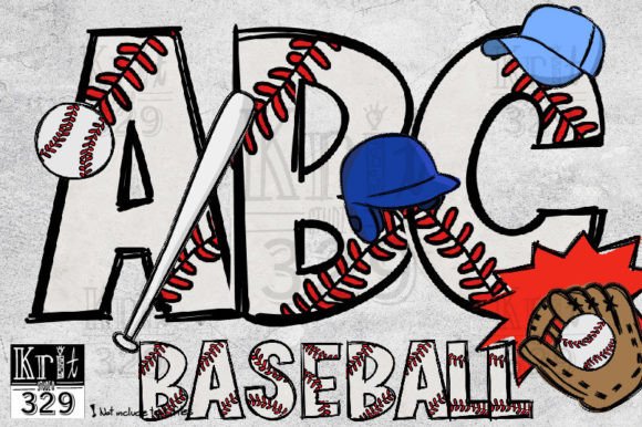 Alphabet Baseball Font: Graphics for Crafts