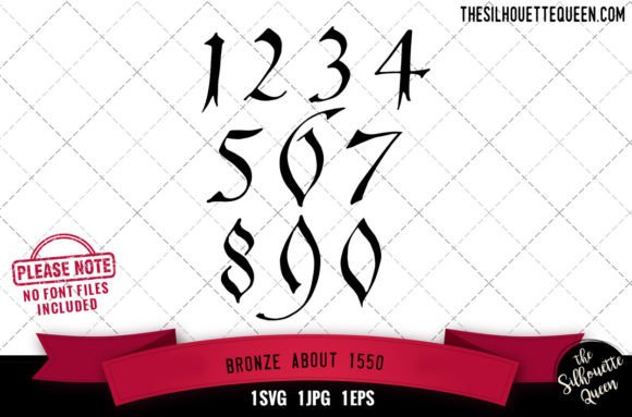 Bronze 1550 Numerals: Graphics for Crafts