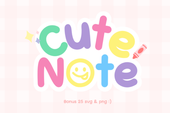 Cute Note: A Playful Display Font for Fun Designs
