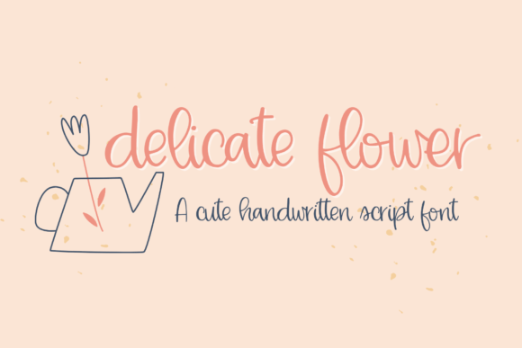 Delicate Flower: A Whimsical Script Font for Script Amp Fonts
