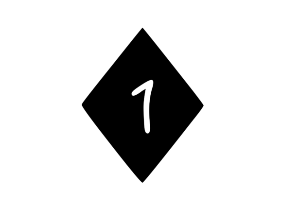 Diamond Shape with Playful Mono 1: Graphics for Crafts