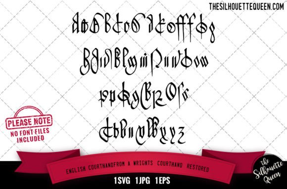 English Courthand Graphics for Crafts & Editorial