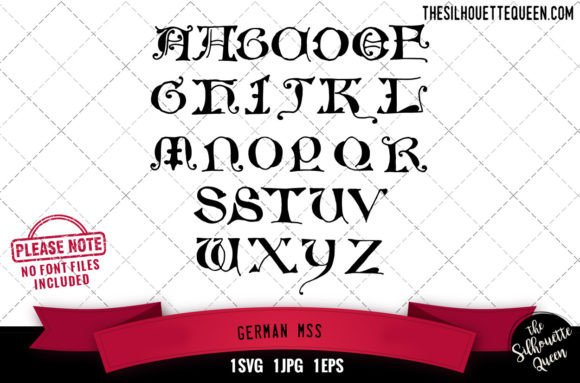 German Mss Alphabets: Premium Graphics for Crafts