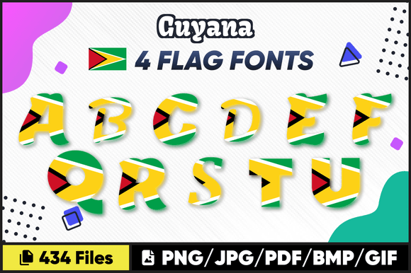 Guyana Font: Bold Graphics for Crafts & Branding