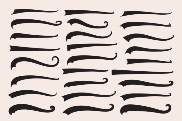 Retro Swoosh Graphics for Dynamic Decorative Elements