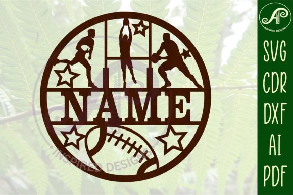 Rugby Name Sign SVG: Laser Cutting & Signs