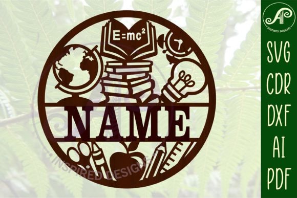 Teacher Name Sign SVG: Laser Cutting for Signs