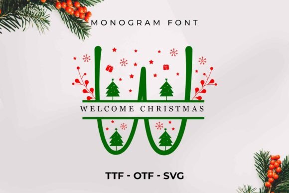Welcome Christmas Monogram: Festive Decorative Fonts